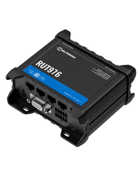 TELTONIKA ROUTER 5G REDCAP INDUSTRIAL - 4 PUERTOS ETHERNET RJ45 FAST ETHERNET - DUAL SIM 5G REDCAP HASTA 233MBPS - 3X ENTRADA +