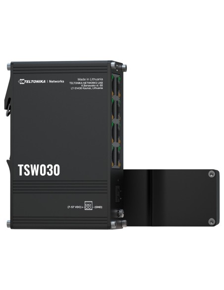 TELTONIKA SWITCH NO GESTIONABLE INDUSTRIAL - 8 PUERTOS ETHERNET RJ45 FAST ETHERNET - RUGERIZADO CARCASA ALUMINIO - PLUG AND PLAY