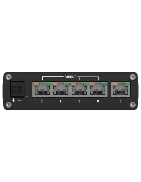 TELTONIKA SWITCH POE NO GESTIONABLE INDUSTRIAL - 5 PUERTOS ETHERNET RJ45 GIGABIT - 4 PUERTOS ETHERNET POE+ 802.3AF/AT - HASTA 30