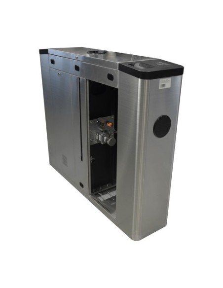 TORNO DE ACCESO BIDIRECCIONAL - PASILLO CON BARRERA ACRÍLICA RETRÁCTIL - TIEMPOS, ALARMAS Y MODOS DE APERTURA - ANCHO DE PASO 55