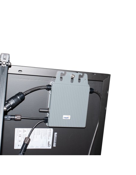 TSUN KIT SOLAR SPIDER ANGLED - PANEL FULL BLACK 400W - MICROINVERSOR MS400 400W - SOPORTE PARA INSTALACIÓN EN PARED - CONEXIÓN W