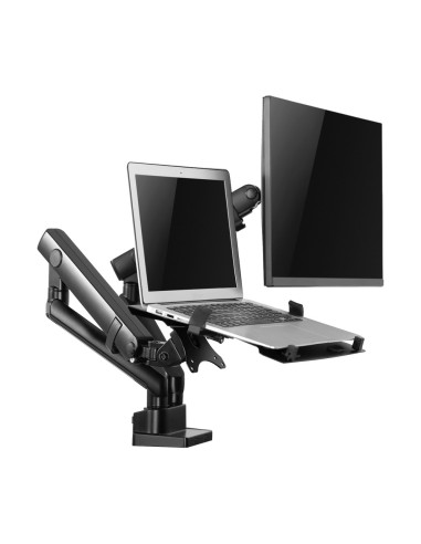 BRAZO PARA MONITOR Y PC - INSTALACIÓN EN MESA - PESO SOPORTADO 8 KG + 4,5 KG