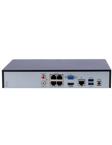 UNIVIEW NVR PRIME - 4 CANALES POE - RESOLUCIÓN MÁXIMA 16 MP - 1 HDD HASTA 16 TB - UMD | SIP | CONTEO | DETECCIÓN FACIAL - ACUSEA