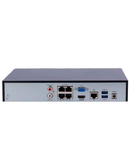 UNIVIEW NVR PRIME - 4 CANALES POE - RESOLUCIÓN MÁXIMA 16 MP - 1 HDD HASTA 16 TB - UMD | SIP | CONTEO | DETECCIÓN FACIAL - ACUSEA