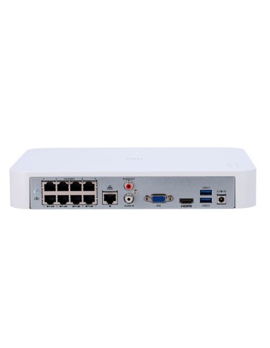 UNIVIEW NVR PRIME - 8 CANALES POE - RESOLUCIÓN MÁXIMA 16 MP - 1 HDD HASTA 16 TB - UMD | SIP | CONTEO | DETECCIÓN FACIAL - ACUSEA