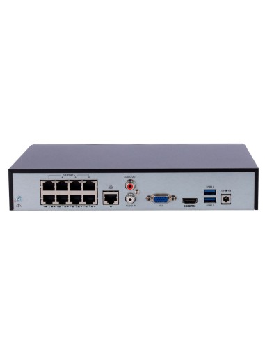 UNIVIEW NVR PRIME - 8 CANALES POE - RESOLUCIÓN MÁXIMA 16 MP - 1 HDD HASTA 16 TB - UMD | SIP | CONTEO | DETECCIÓN FACIAL - ACUSEA