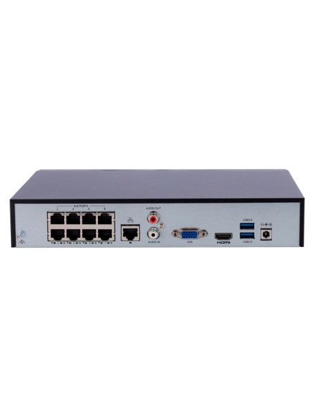 UNIVIEW NVR PRIME - 8 CANALES POE - RESOLUCIÓN MÁXIMA 16 MP - 1 HDD HASTA 16 TB - UMD | SIP | CONTEO | DETECCIÓN FACIAL - ACUSEA