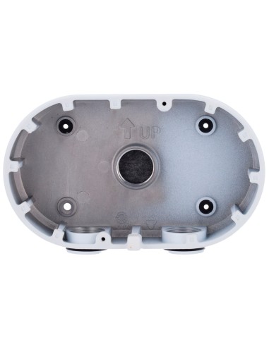 CAJA DE CONEXIONES - PARA CÁMARAS DOMO DOBLE CANAL - APTO PARA USO EXTERIOR - INSTALACIÓN EN TECHO O PARED - PASADOR DE CABLES -