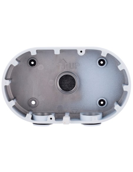 CAJA DE CONEXIONES - PARA CÁMARAS DOMO DOBLE CANAL - APTO PARA USO EXTERIOR - INSTALACIÓN EN TECHO O PARED - PASADOR DE CABLES -