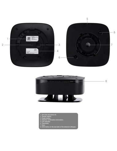 DETECTOR TERMOVELOCIMÉTRICO - BATERÍAS REEMPLAZABLES  - INALÁMBRICO 868 MHZ JEWELLER - SIRENA 85 DB INCORPORADA - PERMITE FUNCIO