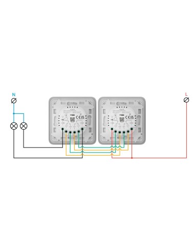 RELÉ INTERRUPTOR INTELIGENTE DOBLE Y CONMUTABLE - INALÁMBRICO 868 MHZ JEWELLER - ALCANCE DE COMUNICACIÓN HASTA 1100 M - ALIMENTA