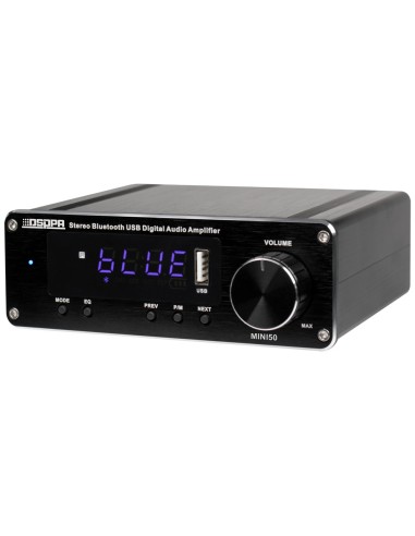 AMPLIFICADOR REPRODUCTOR - 2 X 60W - CONEXIÓN BLUETOOTH - REPRODUCCIÓN USB - PRESETS DE ECUALIZACIÓN - MANDO A DISTANCIA