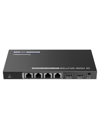 HDMI SIGNAL SPLITTER EXTENDER - RANGE 40 M - RESOLUTION 4K - ALLOWS 1 CONNECTIONS:4 - HDMI LOOP OUT - POC - CABLE POWER SUPPLY