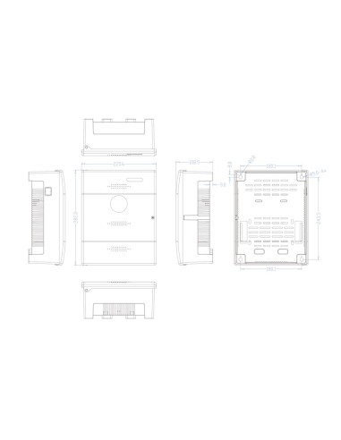CAJA DE DISTRIBUCIÓN DE ALIMENTACIÓN  - ENTRADA AC 100-240 V 50/60 HZ  - SALIDA DC 12V / 5A - CAJA DE PLÁSTICO - APTO PARA BATER