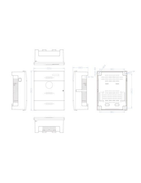 CAJA DE DISTRIBUCIÓN DE ALIMENTACIÓN  - ENTRADA AC 100-240 V 50/60 HZ  - SALIDA DC 12V / 5A - CAJA DE PLÁSTICO - APTO PARA BATER