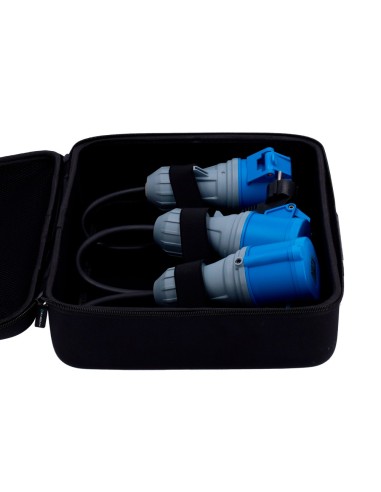 KIT CARGADOR PORTABLE + ADAPTADORES ENCHUFE - POTENCIA 7,4KW / 32A / MONOFÁSICA - CONECTOR TIPO 2  - ADAPTADORES ENCHUFE - MONIT