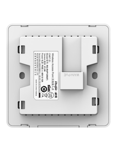 REYEE - AP DE PARED OMNIDIRECCIONAL WI-FI 5 - FRECUENCIA 2.4 Y 5 GHZ  - SOPORTA 802.11 B/G/N/AC WAVE1/WAVE2 - RENDIMIENTO AC1267