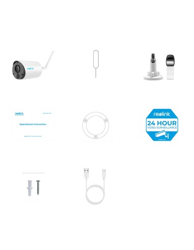 REOLINK CAMARA WIFI A BATERÍA - 3MP (2304 X 1296) - IR 10 M / SIRENA - DETECCION PIR HUMANOS / VEHÍCULOS - AUDIO BIDIRECCIONAL /