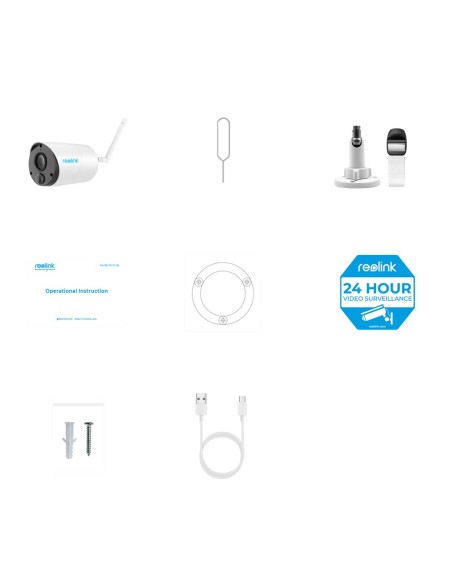 REOLINK CAMARA WIFI A BATERÍA - 3MP (2304 X 1296) - IR 10 M / SIRENA - DETECCION PIR HUMANOS / VEHÍCULOS - AUDIO BIDIRECCIONAL /