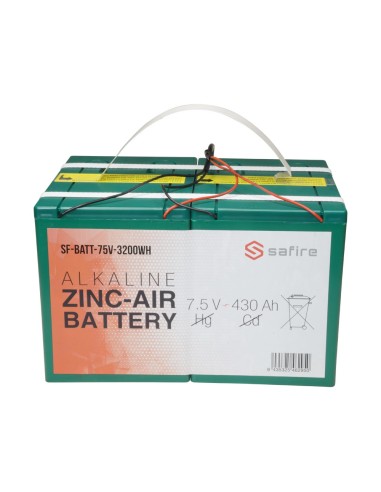 BATERÍA ZINC-AIRE - VOLTAJE 7.5 V / CAPACIDAD 3200 WH - TRIPLE CONECTOR DC: JACK, MINI USB Y MÓLEX - LONGITUD CABLE 2 M - COMPAT