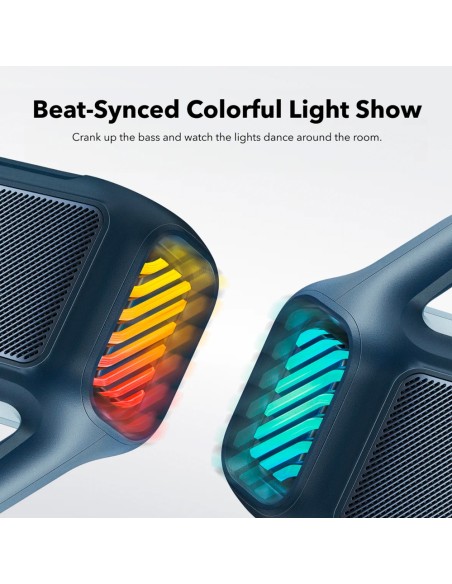 ALTAVOZ PORTÁTIL SOUNDCORE BY ANKER - 1 SUBWOOFER Y 2 TWEETER - SONIDO DE 80W | TECNOLOGÍA BASSUP 2.0 - 24 HORAS DE REPRODUCCIÓ