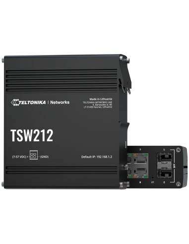 TELTONIKA SWITCH GESTIONABLE INDUSTRIAL - 8 PUERTOS ETHERNET RJ45 GIGABIT +2 SFP GIGABIT - VLAN/LOOP PREVENTION/STP/RSTP/PORT MI