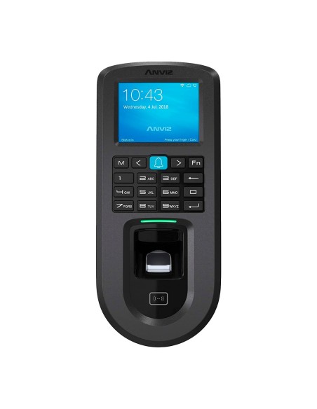 CONTROL DE ACCESO Y PRESENCIA POE - HUELLA, TARJETA EM Y PIN - 3.000 USUARIOS | 100.000 REGISTROS - TCP/IP, WIFI, USB, RS485 Y W