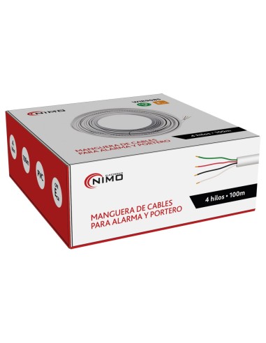 MANGUERA PARA ALARMA Y PORTERO 4 CABLES CON CPR, 100M WIR9085