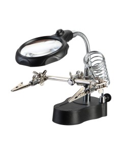 SOPORTE DE SOLDADOR,LUPA CON LED Y PINZA