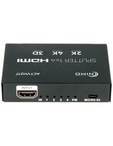 REPARTIDOR ACTIVO DE SEÑAL HDMI SPLITTER 4K 1E:4S ACTVH217