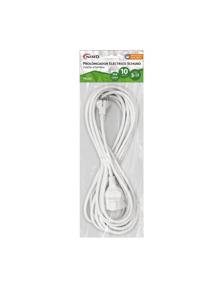 PROLONGADOR DE RED SCHUKO MACHO CEE 7/7 A HEMBRA CEE 7/4 MEL022