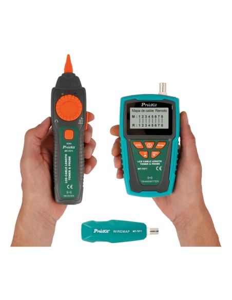 COMPROBADOR LCD DE LONGITUD CABLE, LOCALIZADOR POR TONO TESMT7071