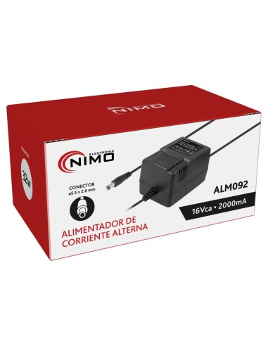ALIMENTADOR CORRIENTE ALTERNA 220VCA - 16VCA/2000MA ALM092