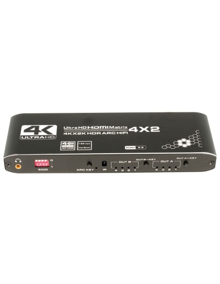CONMUTADOR HDMI SWITCH MATRIX 4E:2S, CON MANDO A DISTANCIA ACTVH004
