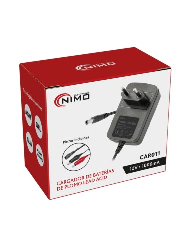 CARGADOR BATERIAS DE PLOMO 12V/1000MA CA