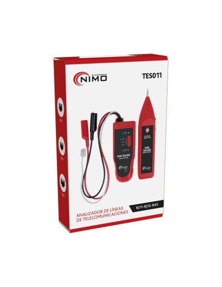 TESTER DE LINEAS TELEFONICAS Y RASTREADOR DE CABLES POR TONO TES011