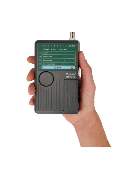 TESTER DE CONEXIONES DE REDES, UTP/FTP, RJ11/12, BNC Y USB TESNT001