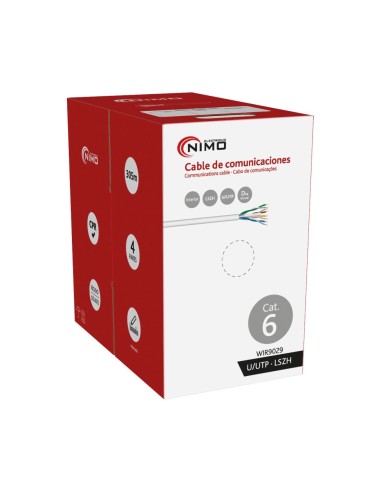 Cavo dati UTP rigido CAT.6 per interni LSZH 305M WIR9029