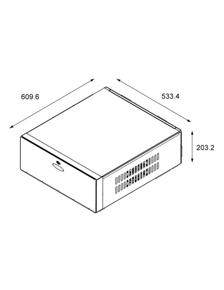 CAJA METALICA CERRADA PARA DVR PARA CCTV BOXDVR004