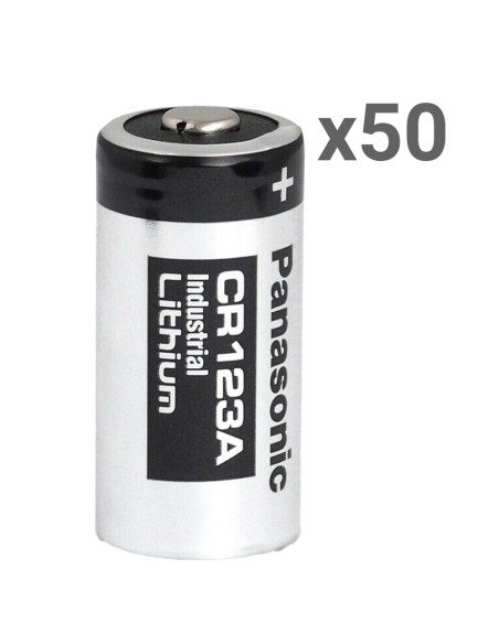 PANASONIC - PILA LITIO CR1123A - PACK DE 50 UNIDADES - VOLTAJE 3.0 V - CAPACIDAD NOMINAL 1550 MAH - COMPATIBLE CON PRODUCTOS DEL