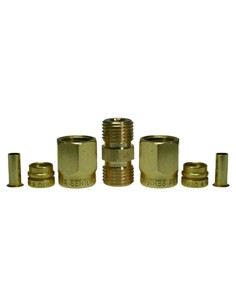 SECURITON - CONJUNTO DE ADAPTADORES DE LATÃO PARA TUBOS DE TEFLON - INCLUI SJ 6/4 CUZN, SS4 CUZN, SS3 CUZN - DETEÇÃO TÉRMICA LIN