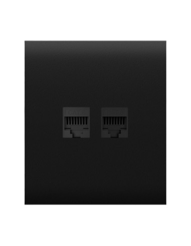 TAPA CENTRAL PARA ENCHUFE ETHERNET - COMPATIBLE CON AJ-OUTLETCORE-LAN-B - REQUIERE MARCO AJ-FRAME - COLOR NEGRO