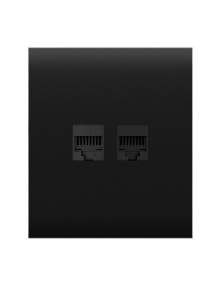 TAPA CENTRAL PARA ENCHUFE ETHERNET - COMPATIBLE CON AJ-OUTLETCORE-LAN-B - REQUIERE MARCO AJ-FRAME - COLOR NEGRO