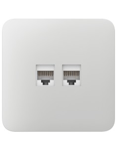 TAPA LATERAL PARA ENCHUFE ETHERNET - COMPATIBLE CON AJ-OUTLETCORE-LAN-W - INCLUYE MARCO INDIVIDUAL - COLOR BLANCO