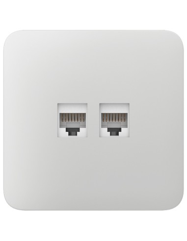TAPA LATERAL PARA ENCHUFE ETHERNET - COMPATIBLE CON AJ-OUTLETCORE-LAN-W - INCLUYE MARCO INDIVIDUAL - COLOR BLANCO