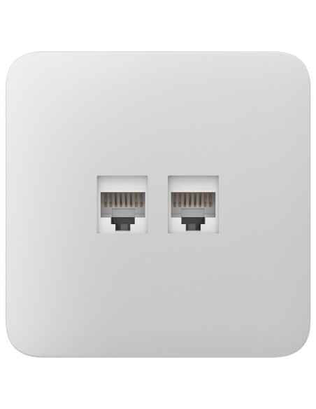 TAPA LATERAL PARA ENCHUFE ETHERNET - COMPATIBLE CON AJ-OUTLETCORE-LAN-W - INCLUYE MARCO INDIVIDUAL - COLOR BLANCO
