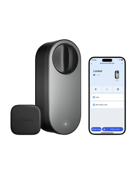 AQARA CERRADURA INTELIGENTE U200 LITE NEGRO - MATTER OVER THREAD / BLUETOOTH &AMP; NFC  - REQUIERE  AQARA HUB M3 / BORDER ROUTER