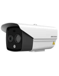 CÁMARA TÉRMICA DUAL IP HIKVISION GAMA PRO - SENSOR TÉRMICO 256X192 VOX | LENTE 6.9 MM - SENSOR ÓPTICO 1/2.7 4 MPX | LENTE 6.3 M