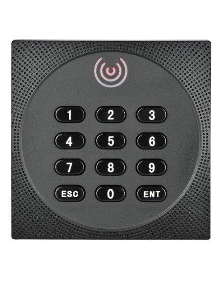 LECTOR DE ACCESO - ACCESO POR TARJETA MF DESFIRE Y PIN - INDICADOR LED Y ACÚSTICO - WIEGAND 34/66 - COMPATIBLE CON CONTROLADORAS