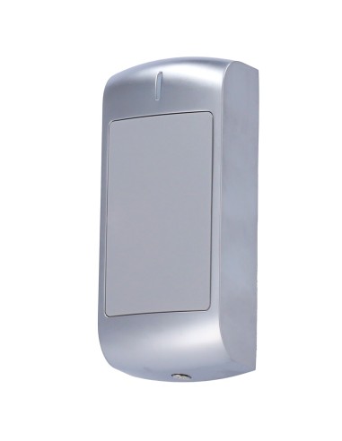LECTOR DE ACCESO METÁLICO - ACCESO POR TARJETA EM Y MF - INDICADOR LED Y ACÚSTICO - WIEGAND 26/34 - COMPATIBLE CON CONTROLADORAS